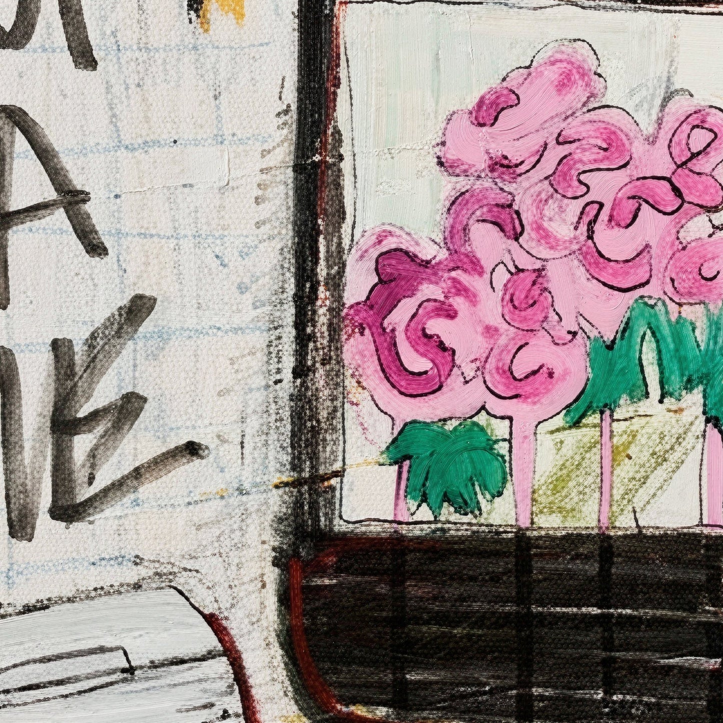 one day at a time - 16" x 20" Mixed Media on Canvas