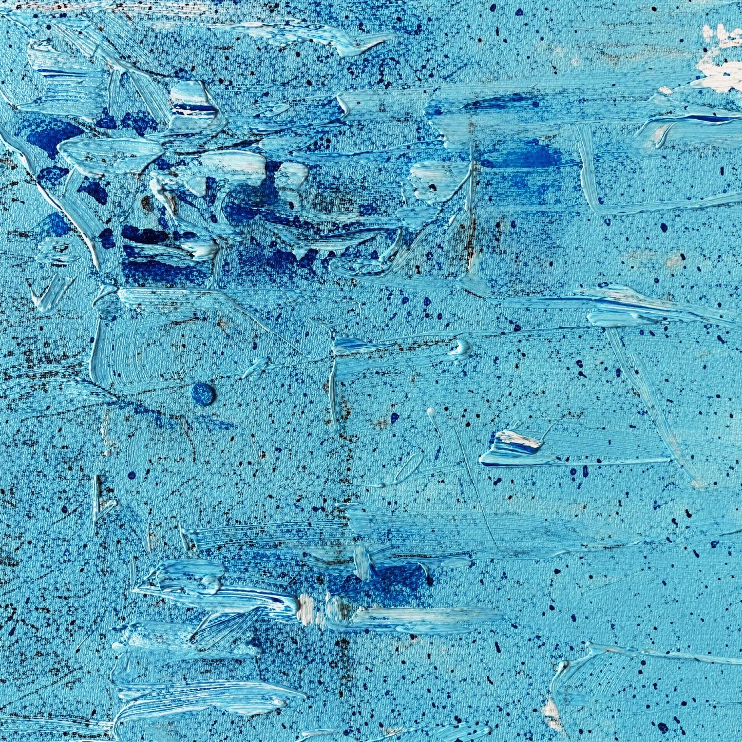 blue (unfinished) - 16" x 20" Mixed Media on Canvas