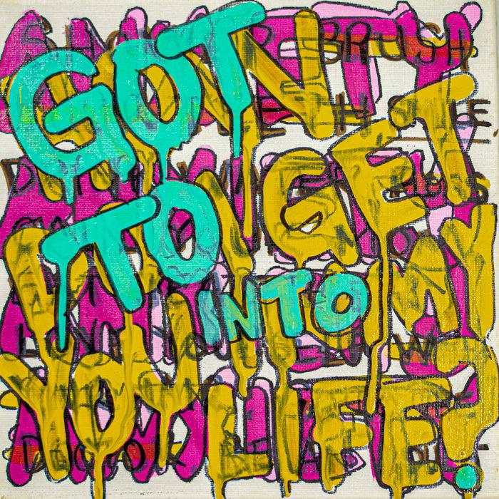 Anxiety - 10" x 10" Oil and Acrylic Paint on Canvas