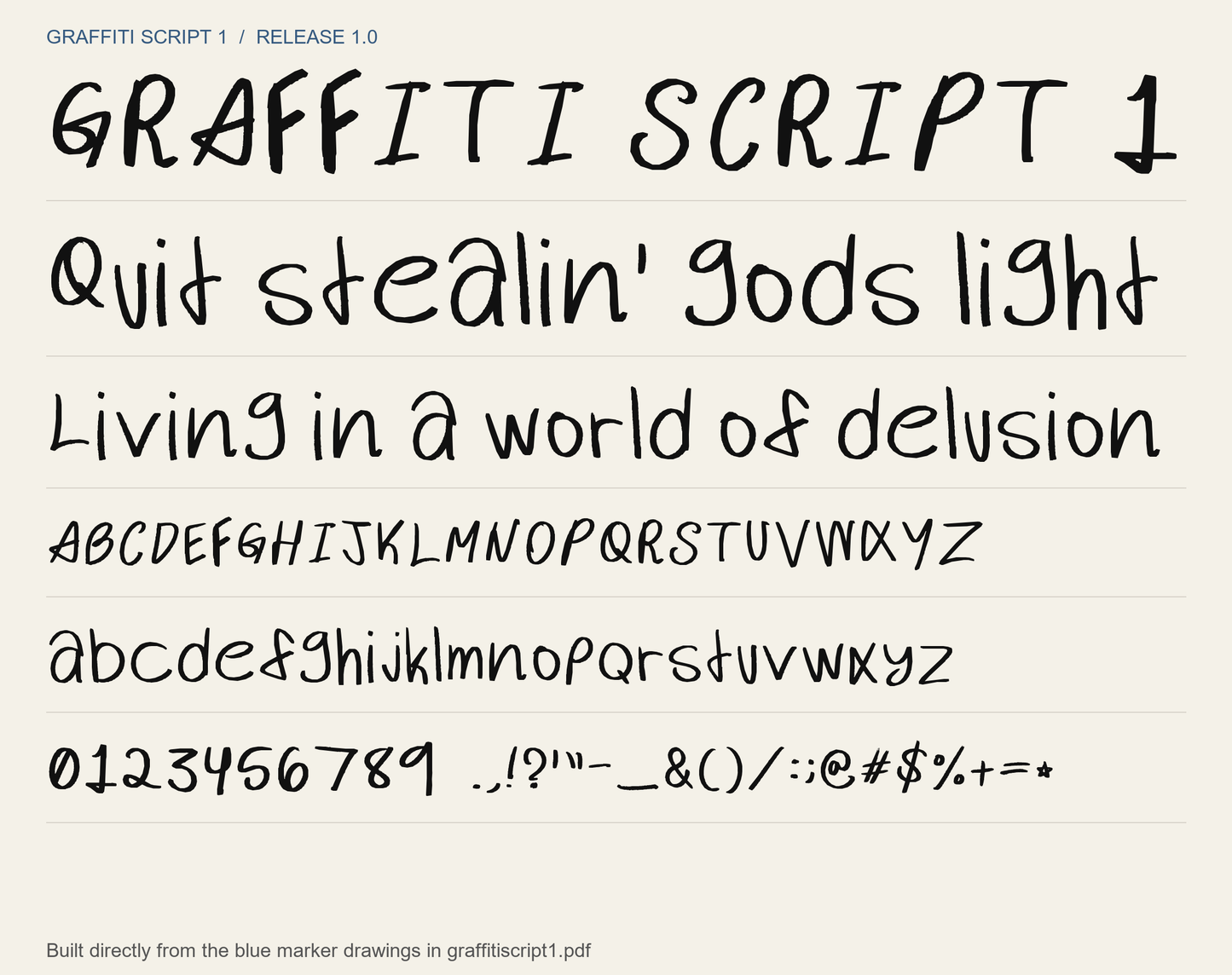 Wavy Marker - Handwritten Font