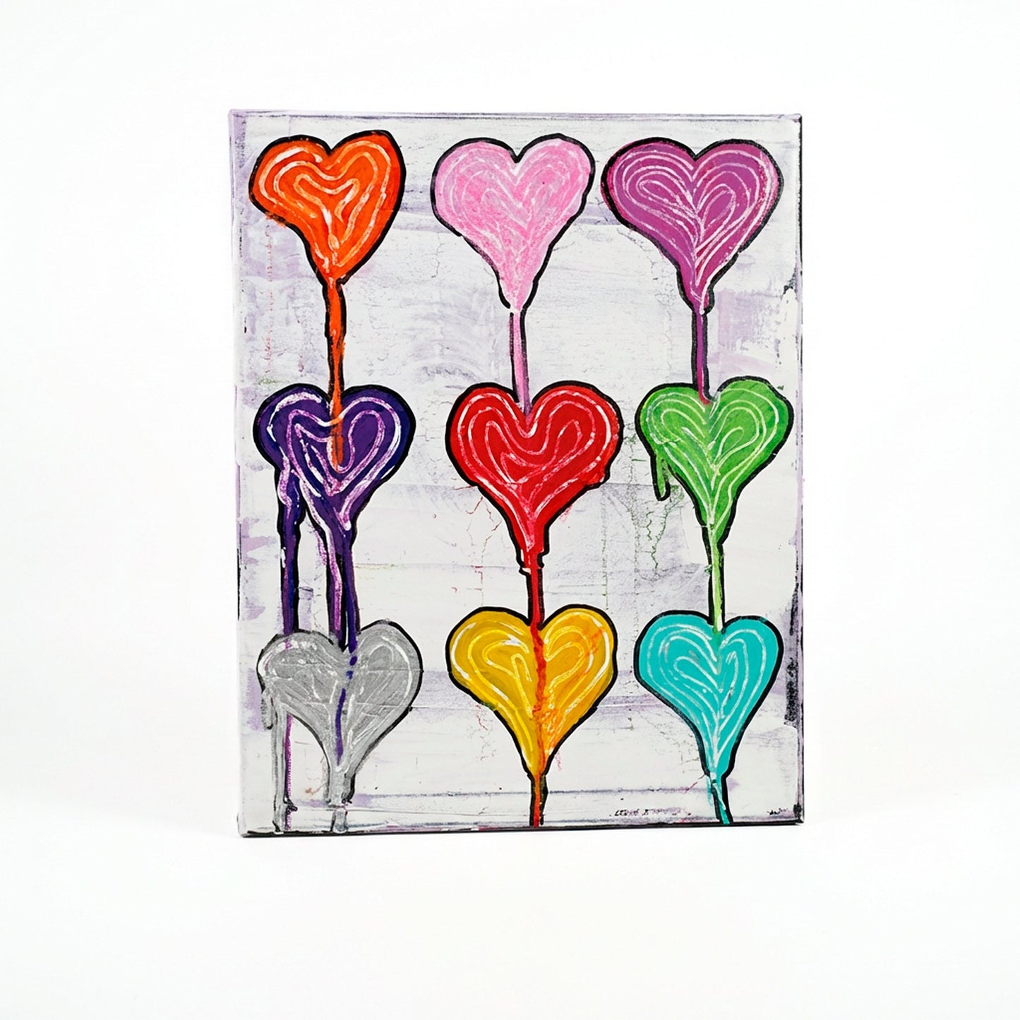 bleeding heart - 16" x 20" Mixed Media on Canvas