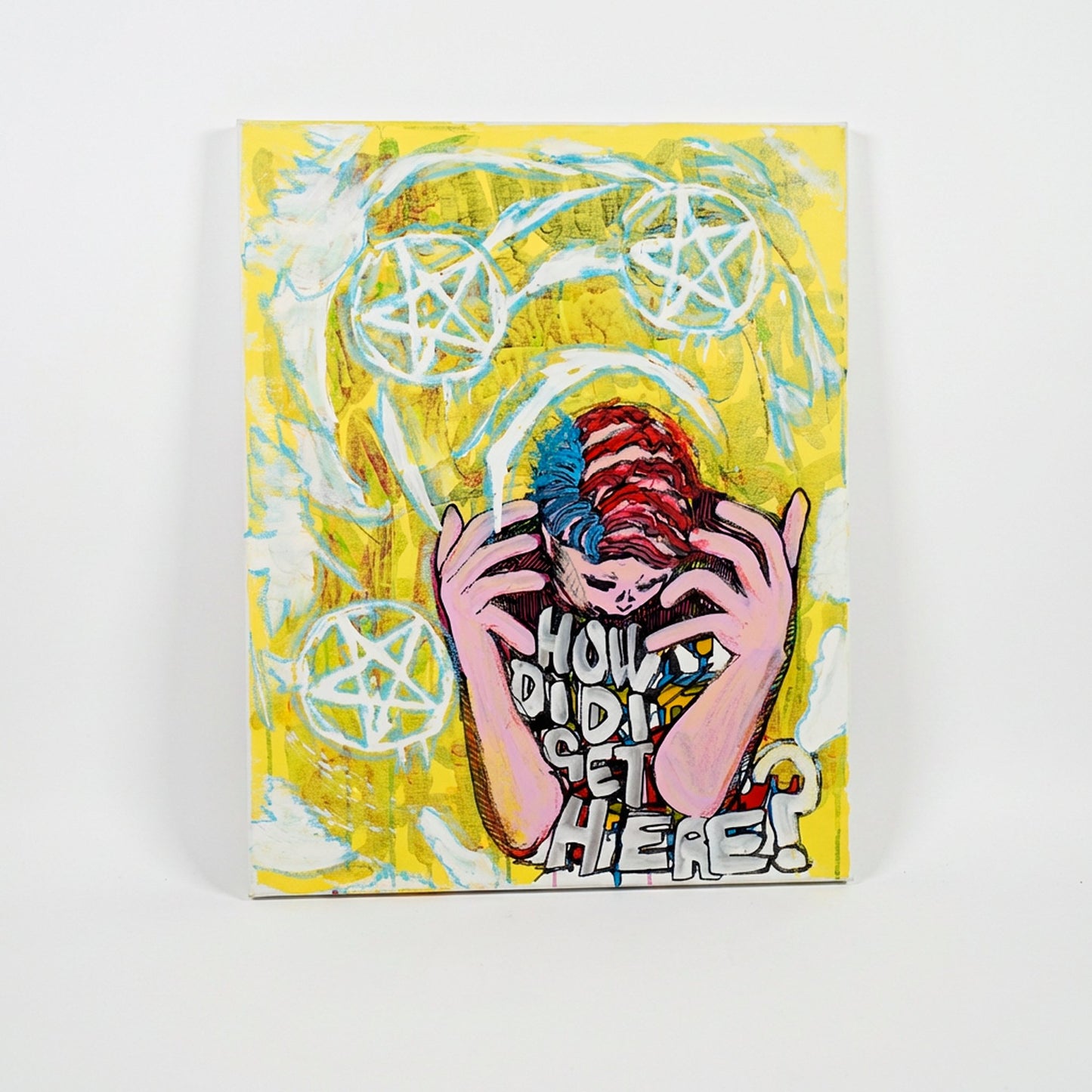 how did i get here? - 16" x 20" Mixed Media on Canvas