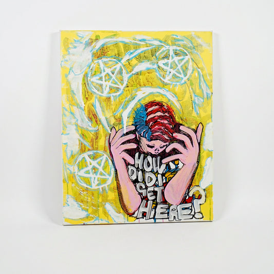 how did i get here? - 16" x 20" Mixed Media on Canvas