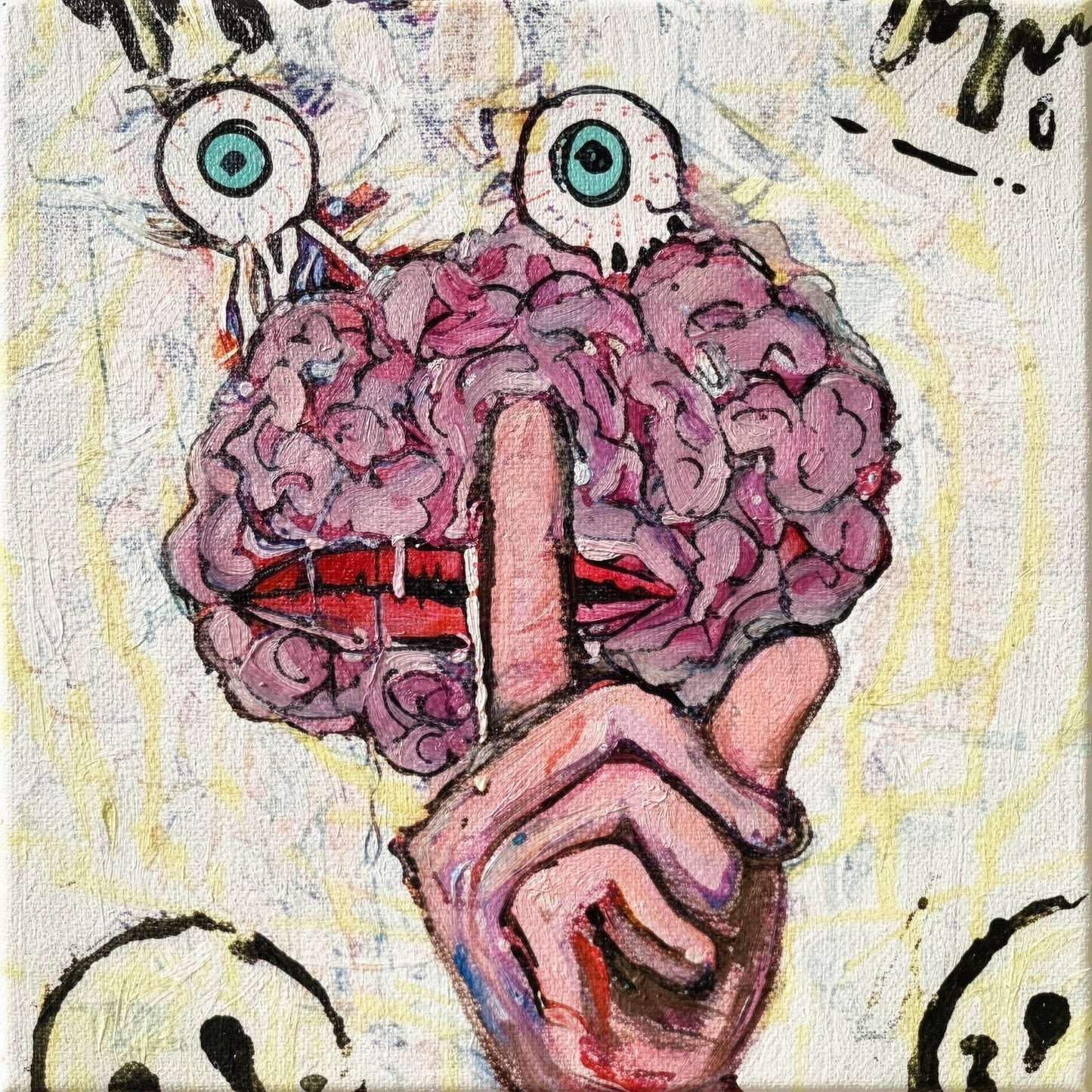 hush - 16" x 20" Mixed Media on Canvas