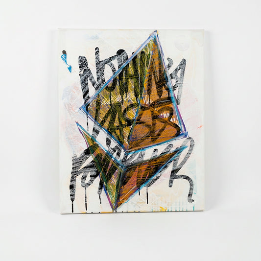 nothing lasts forever (ethereum) - 16" x 20" Mixed Media on Canvas