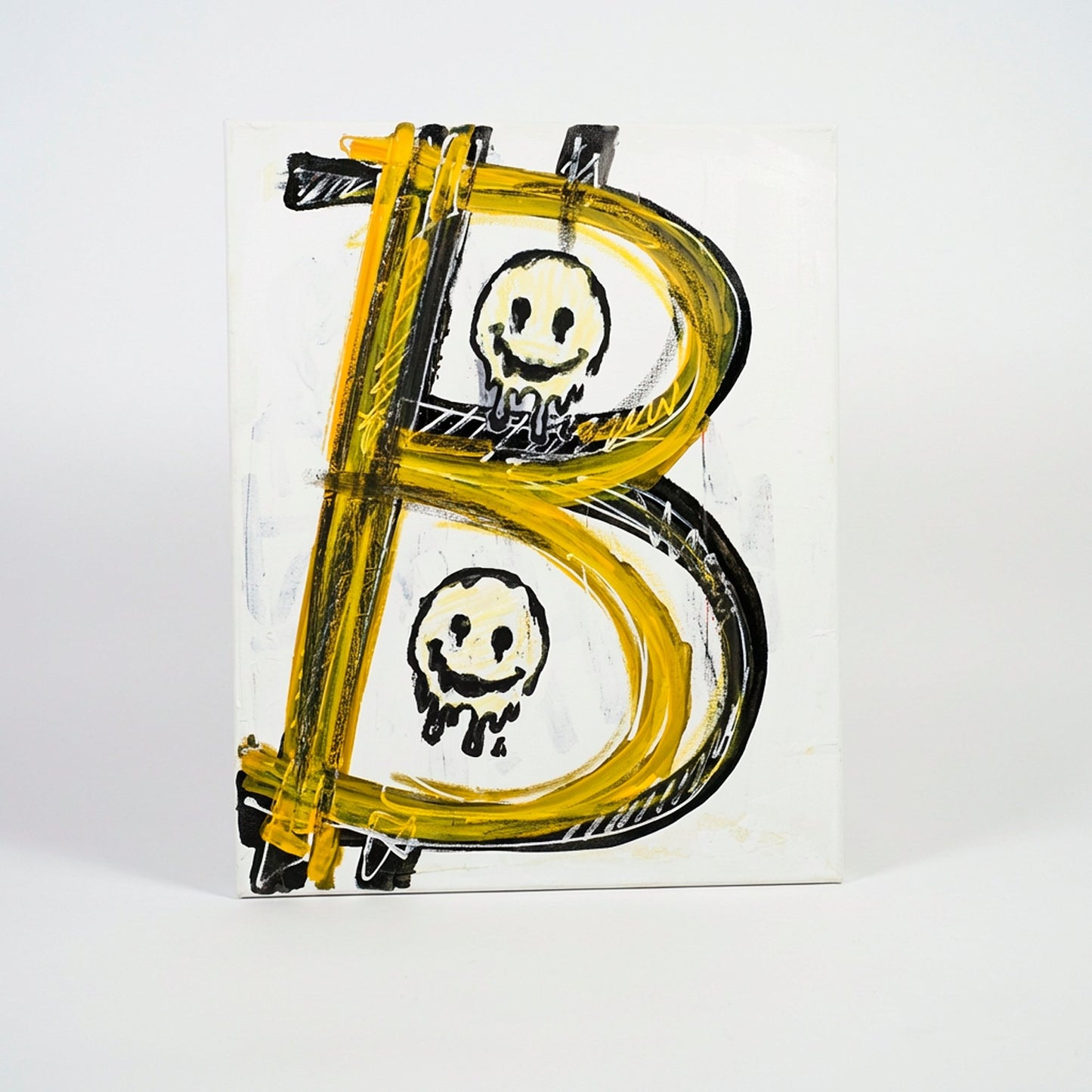 bitcoin warhol - 16" x 20" Mixed Media on Canvas