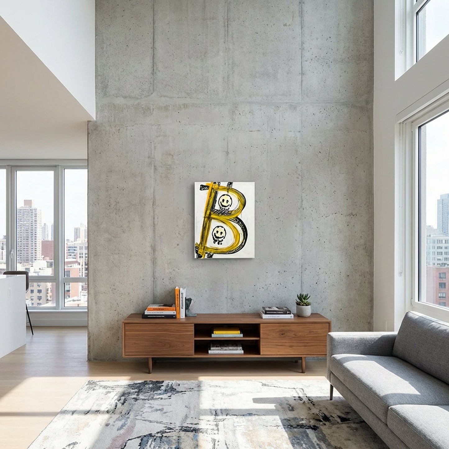 bitcoin warhol - 16" x 20" Mixed Media on Canvas