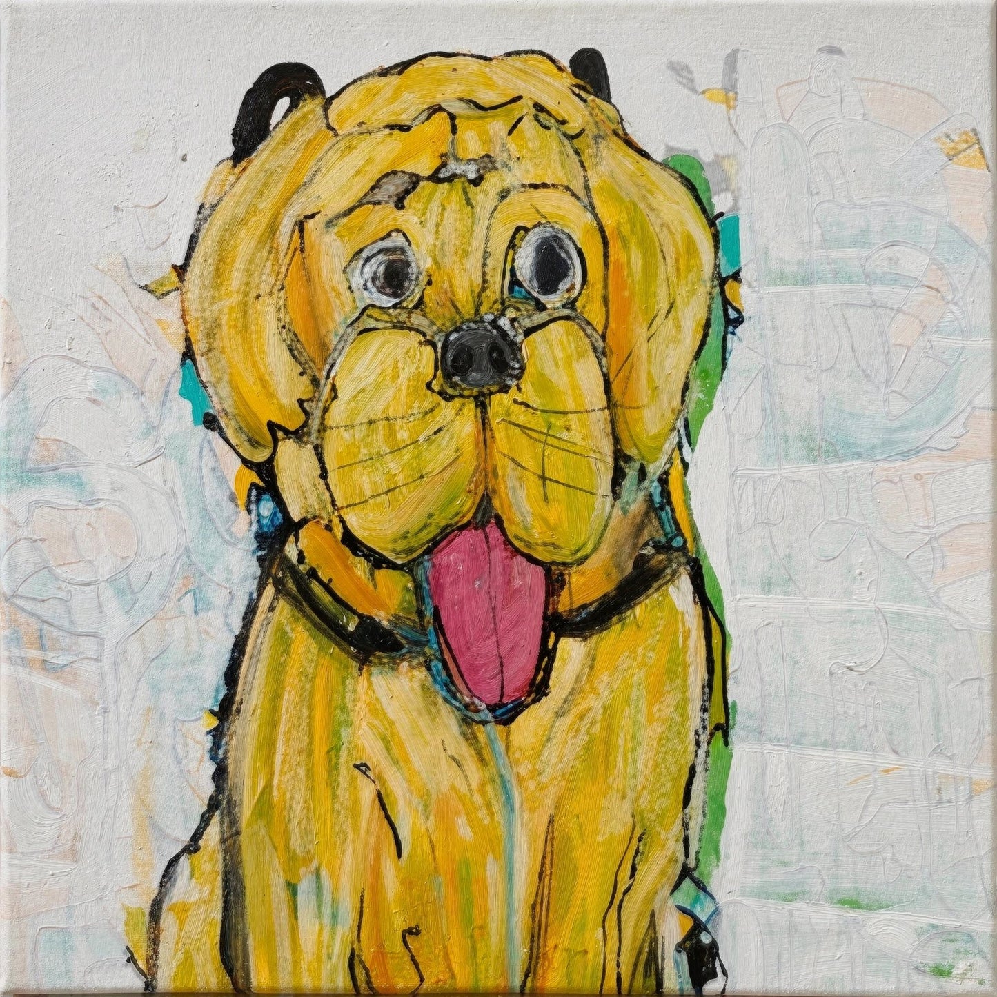 buster - 16" x 20" Mixed Media on Canvas