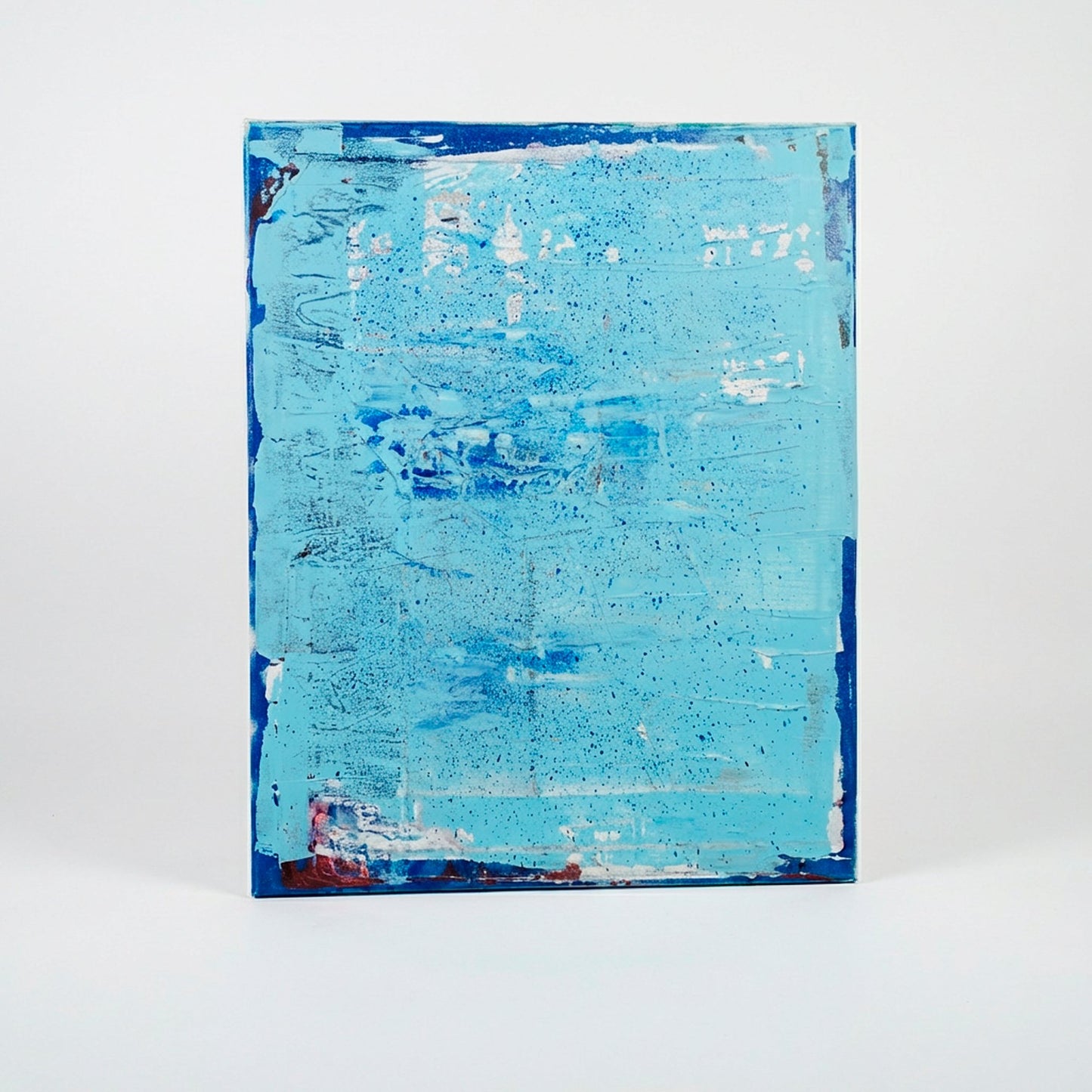 blue (unfinished) - 16" x 20" Mixed Media on Canvas
