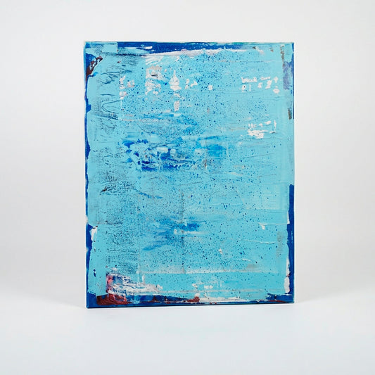 blue (unfinished) - 16" x 20" Mixed Media on Canvas