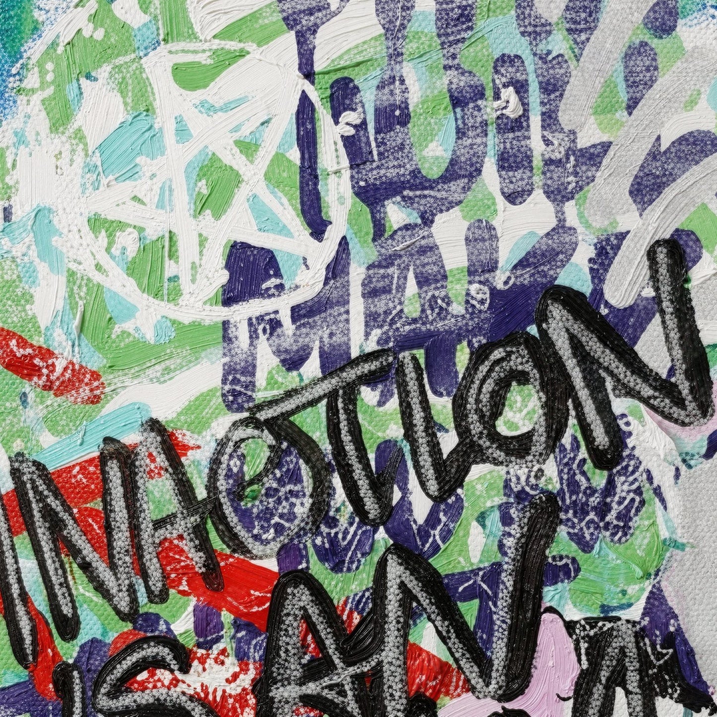 inaction is an action - 16" x 20" Mixed Media on Canvas