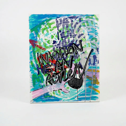inaction is an action - 16" x 20" Mixed Media on Canvas