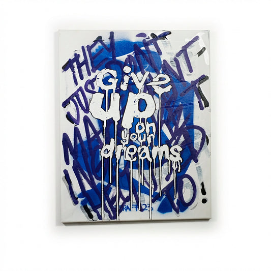 give up on your dreams - matisse - 16" x 20" Mixed Media on Canvas
