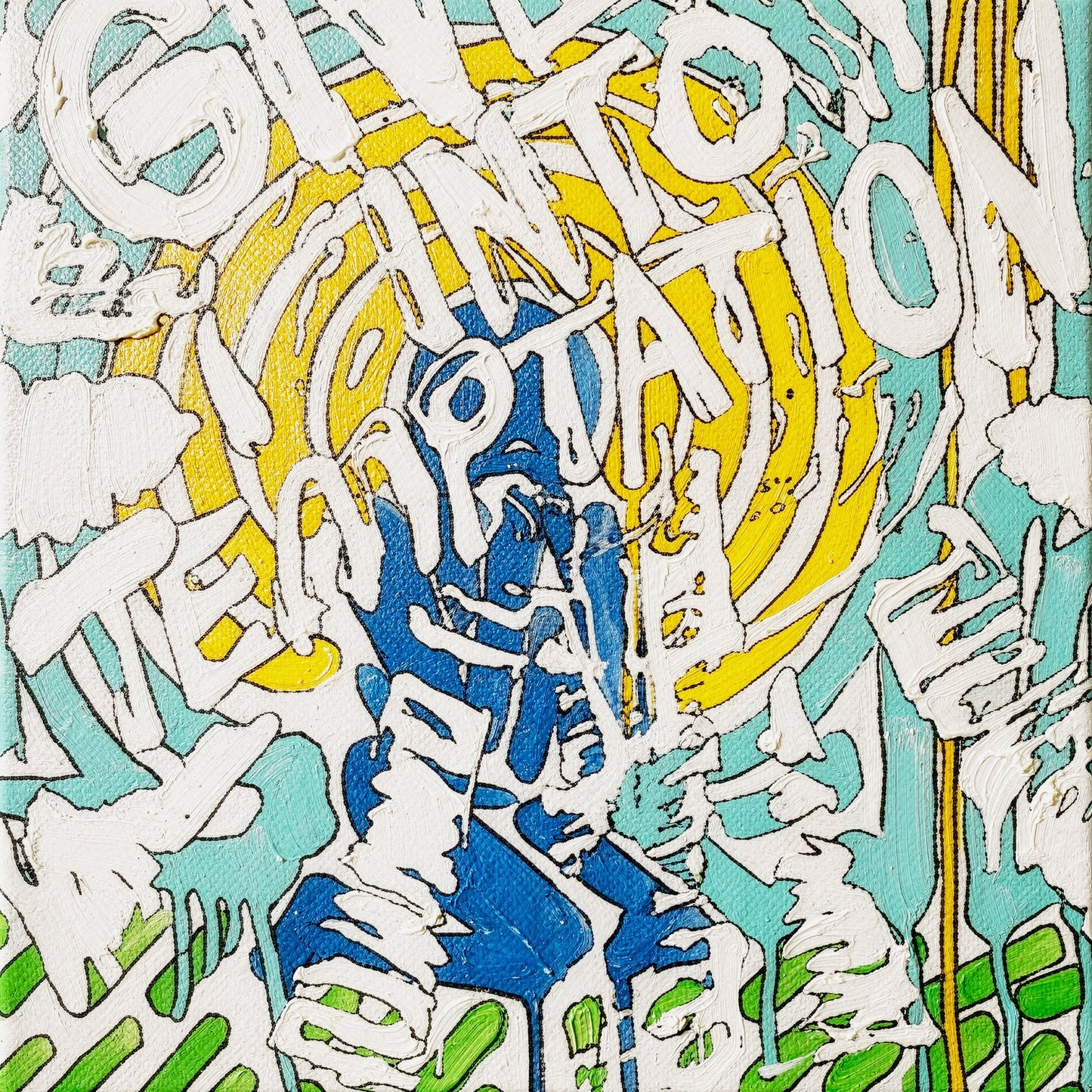 give in to temptation - 16" x 20" Mixed Media on Canvas