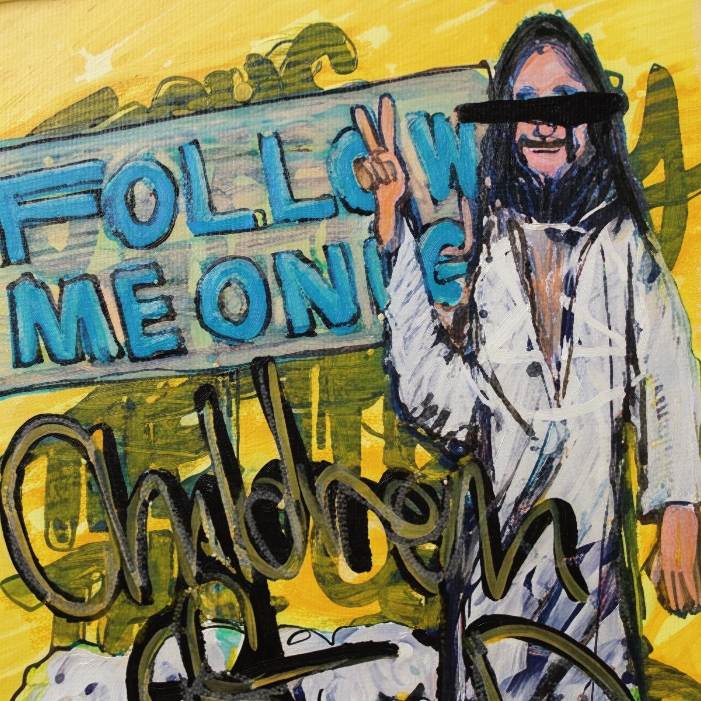 the original influencer - 16" x 20" Mixed Media on Canvas
