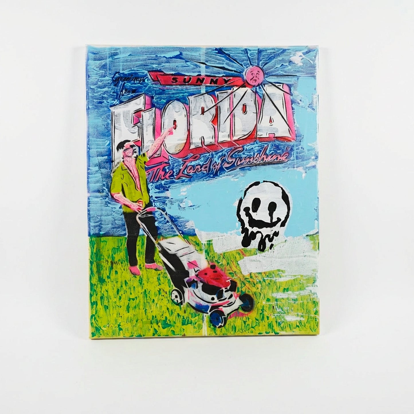 Florida #3 - scary - 16" x 20" Mixed Media on Canvas