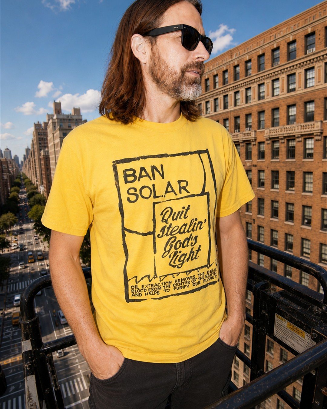 Ban Solar - Screenprint on T-shirt