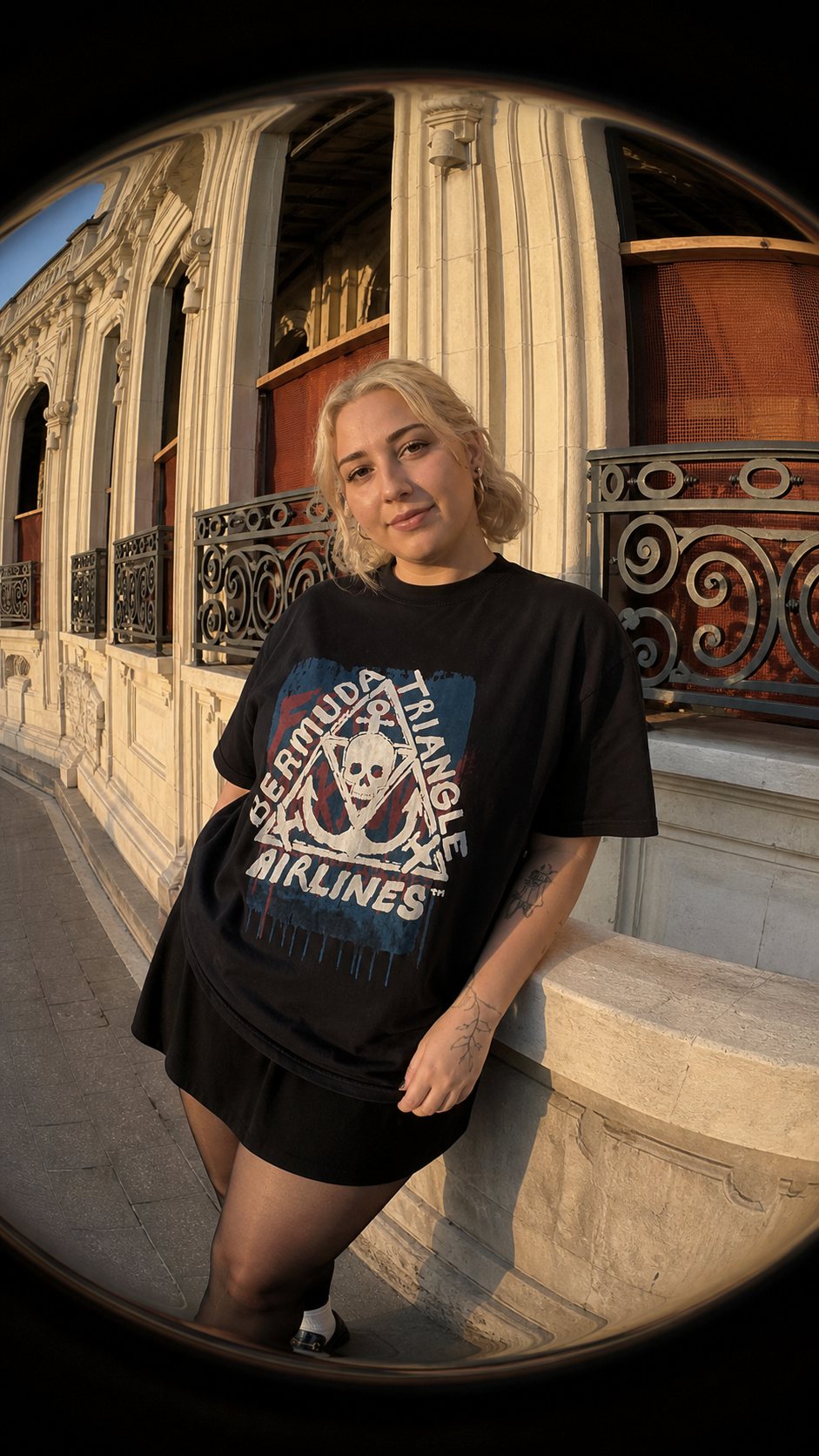 Bermuda Triangle Airlines - Screenprint on T-shirt