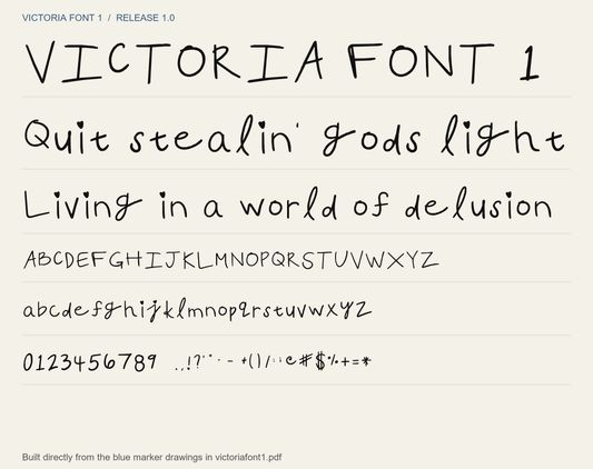 Victoria Font 1 - Handwritten Font