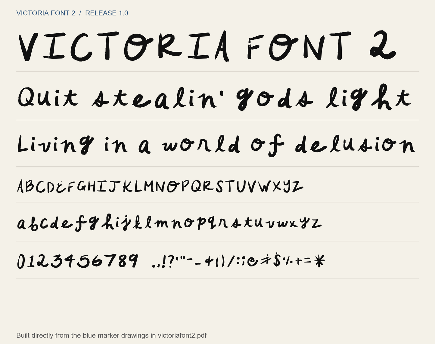 Victoria Font 2 - Handwritten Font