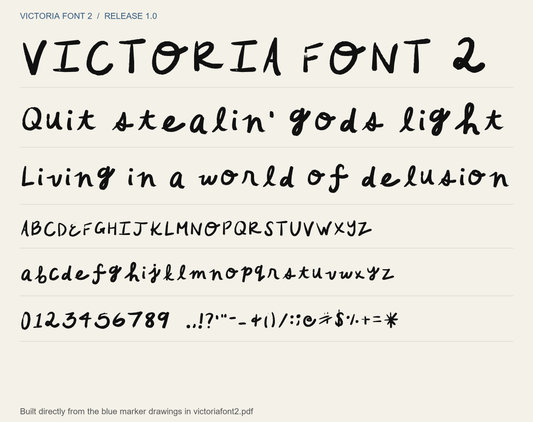 Victoria Font 2 - Handwritten Font