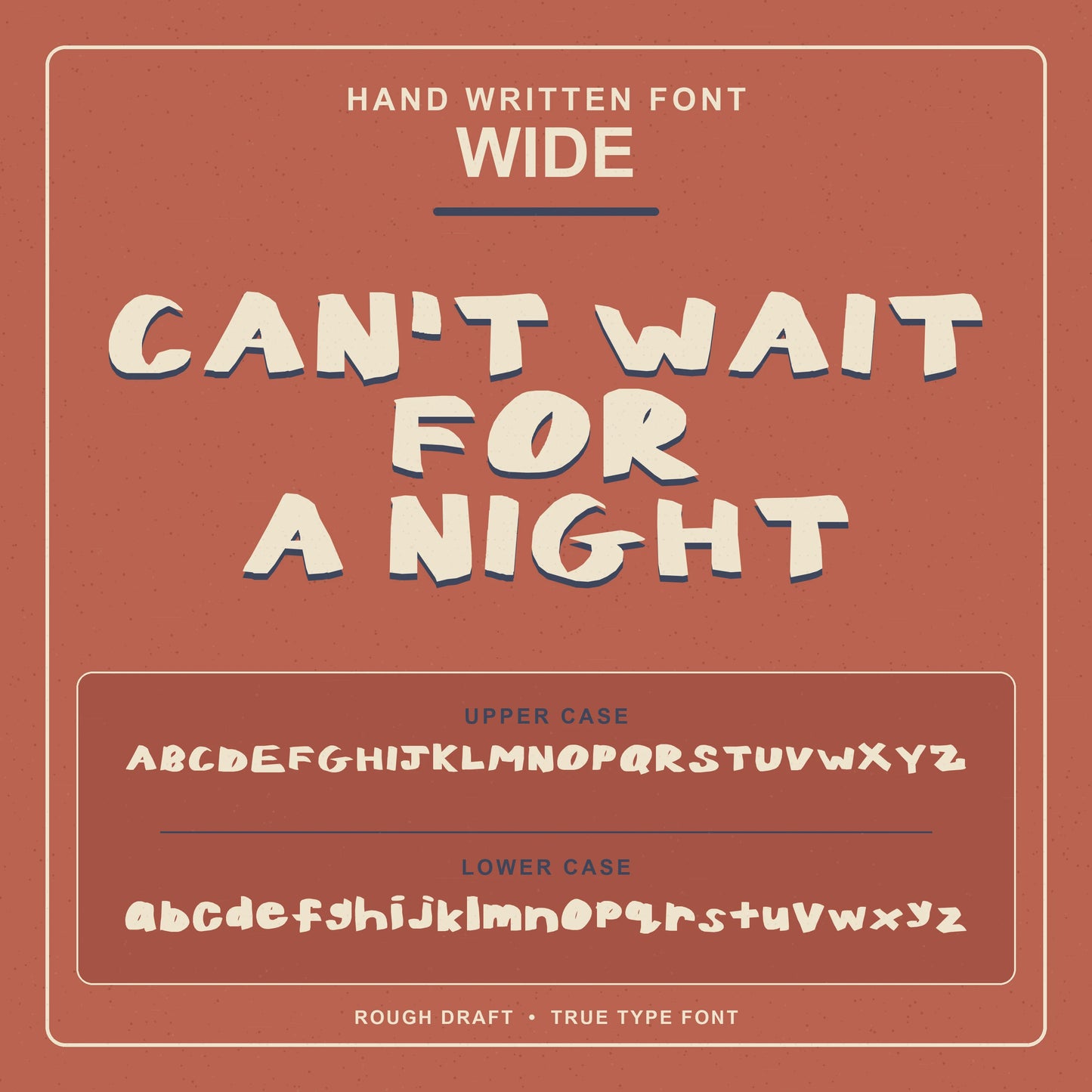 Wide - Handwritten Font