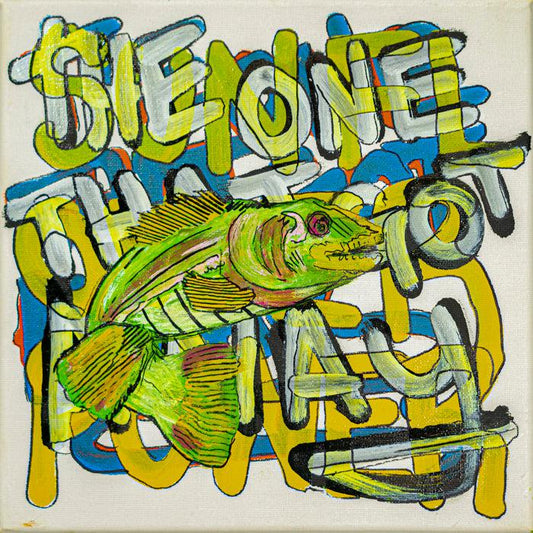 The One That Got Away - 10" x 10" Oil and Acrylic Paint on Canvas