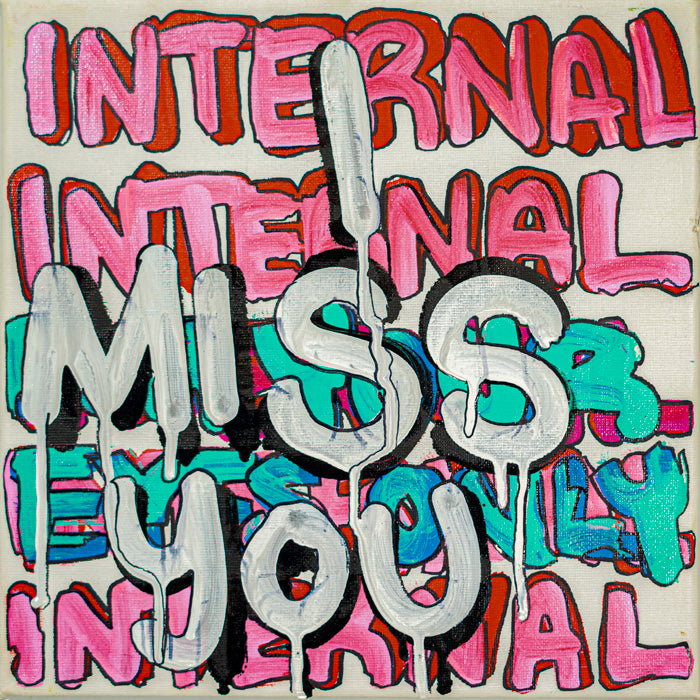 I Miss You - 10&quot; x 10&quot; Oil and Acrylic Paint on Canvas