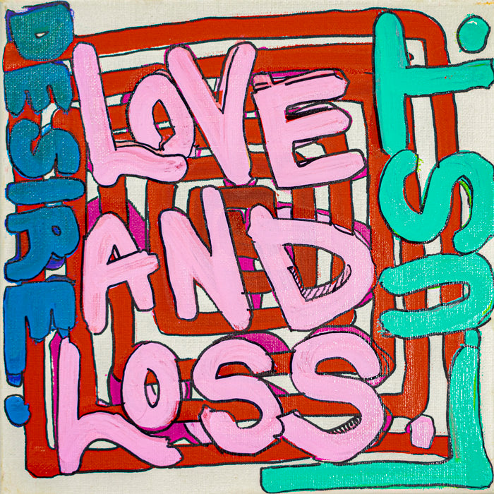 Love and Loss - 10&quot; x 10&quot; Oil and Acrylic Paint on Canvas